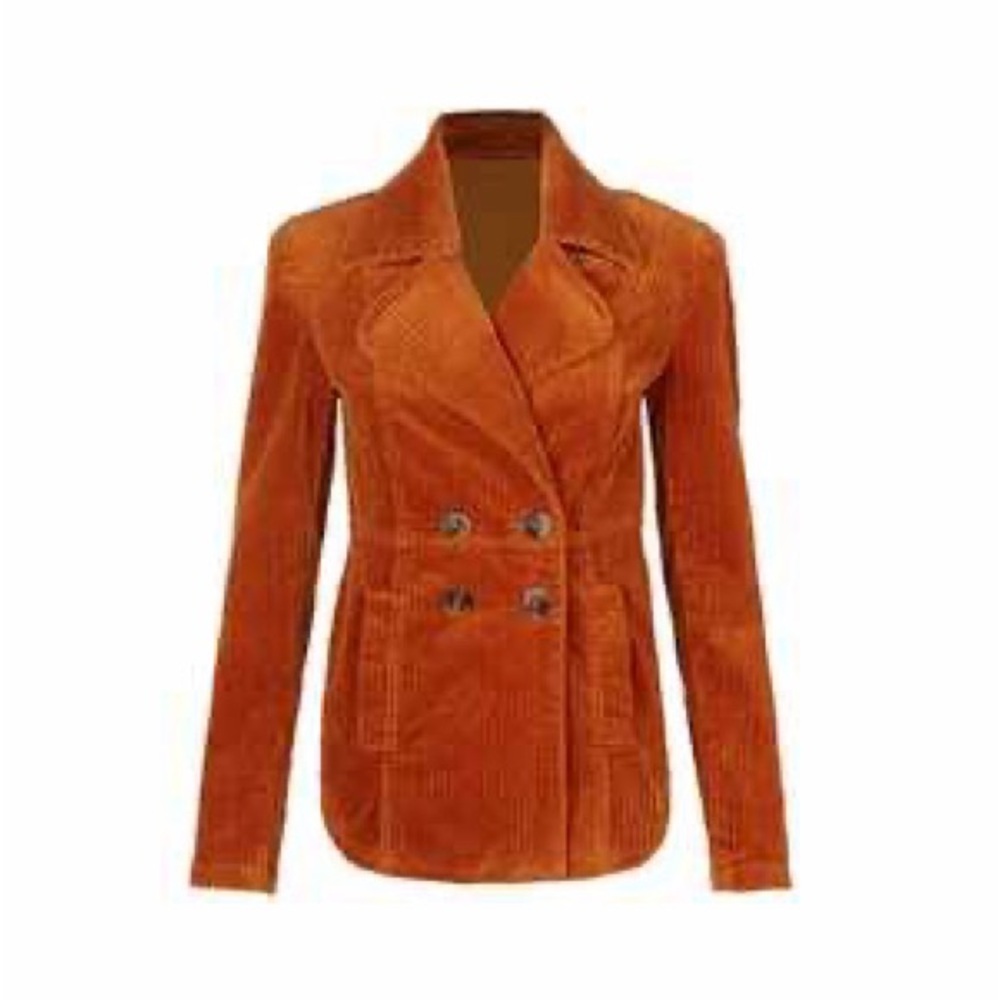 CAbi Orange Pea Coat